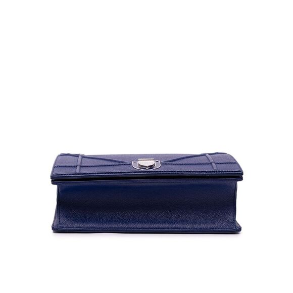 Pre Loved Dior Medium Grained Calfskin ama Flap Women Blue Crossbody Bags - Picture 3 of 8
